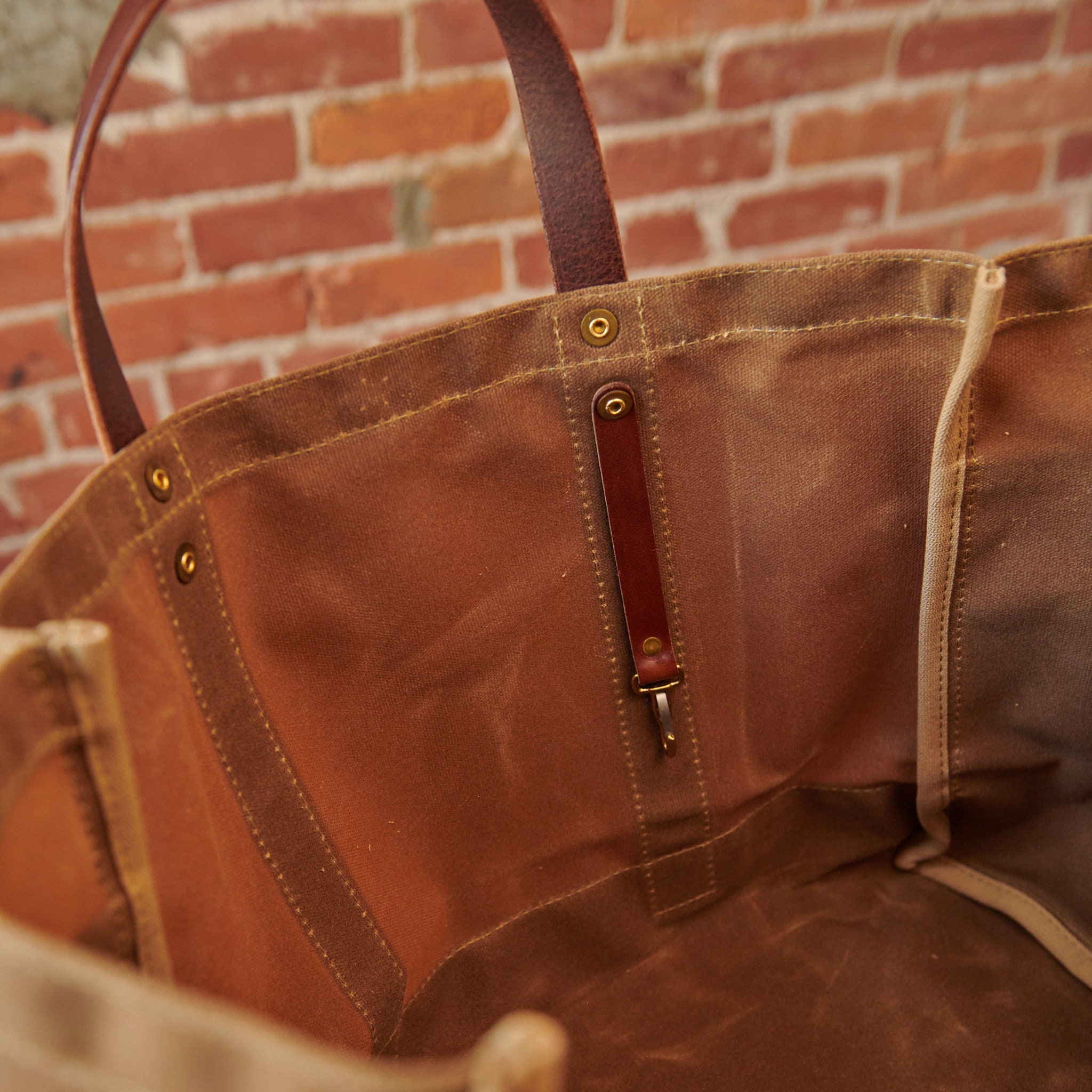 Wax Canvas & Leather Garden Tote in Rust Slate or Black - Etsy