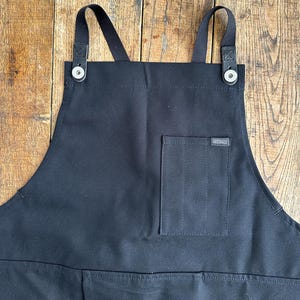 Pottery Ceramicist Split Leg Apron - Handmade in USA Black