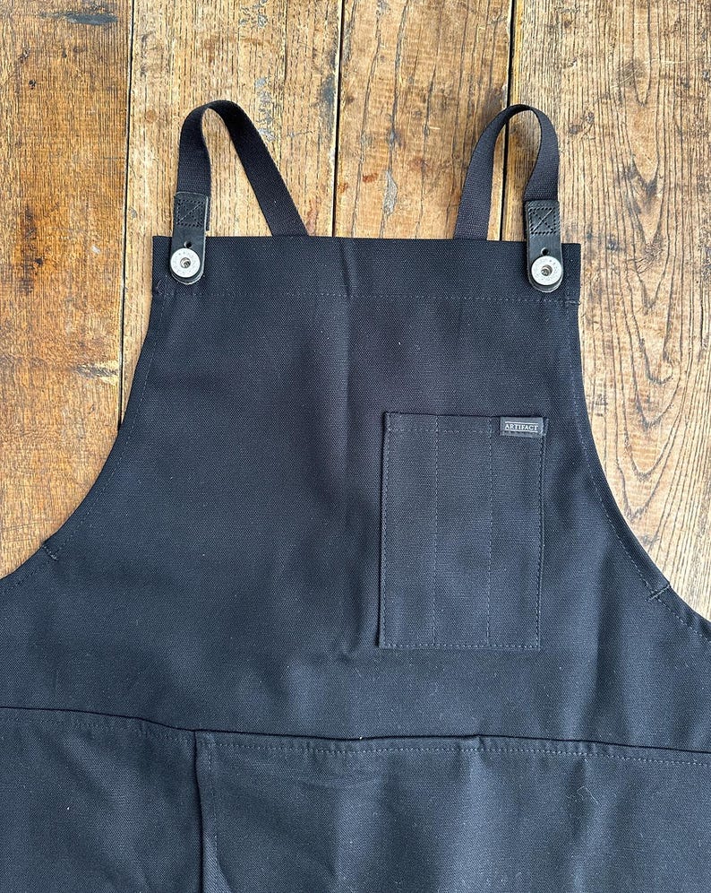Pottery Ceramicist Split Leg Apron - Handmade in USA Black