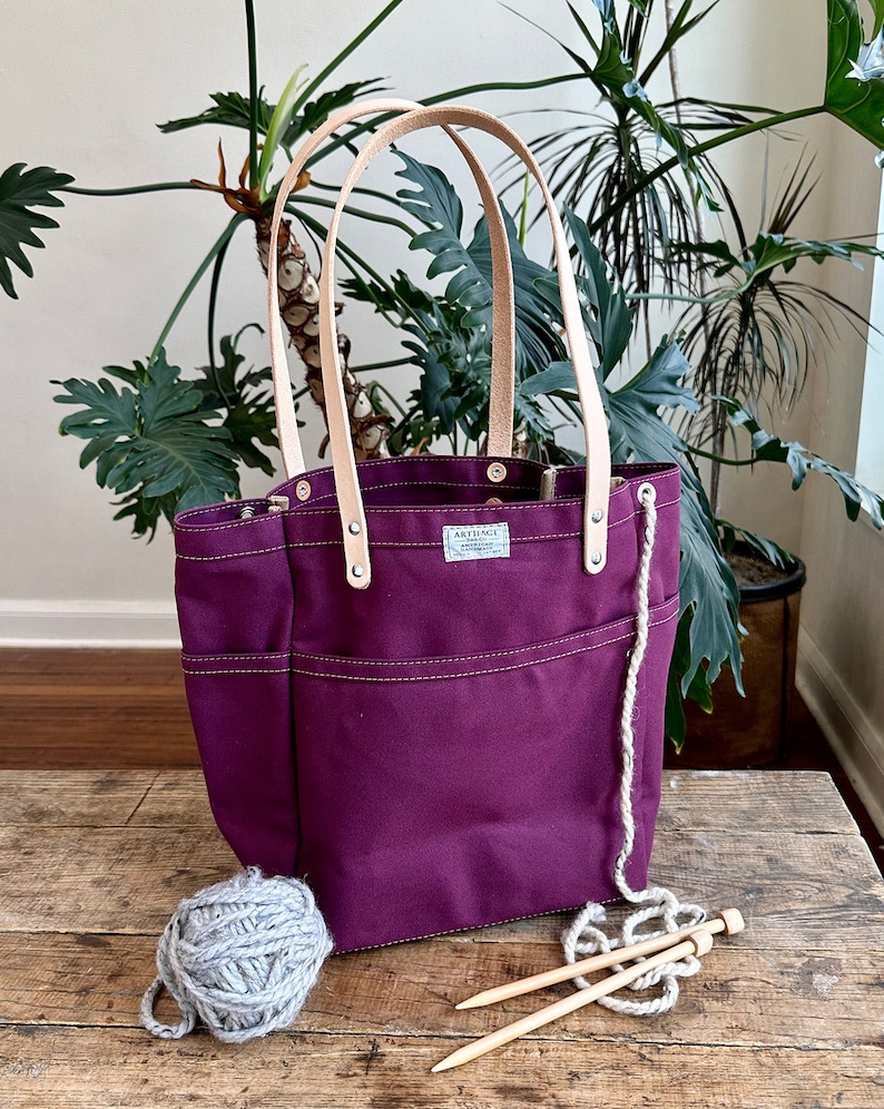 Berry Canvas Project Bag - Made in USA