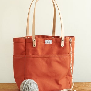 Papaya Canvas Project Bag - Made in USA