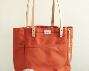 Knitting & Crochet Project Tote Bag w/ Leather Straps | ARTIFACT - Handmade in Omaha