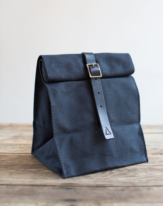leather lunch tote