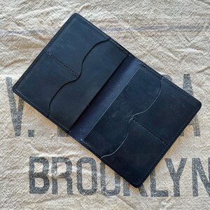 Harness Leather Passport Wallet in Bourbon or Black ARTIFACT Handmade in Omaha, NE image 5