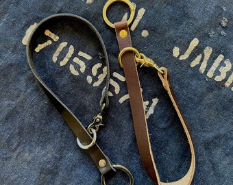 Leather Key Lanyard in Brown or Black | ARTIFACT - Handmade in Omaha, NE