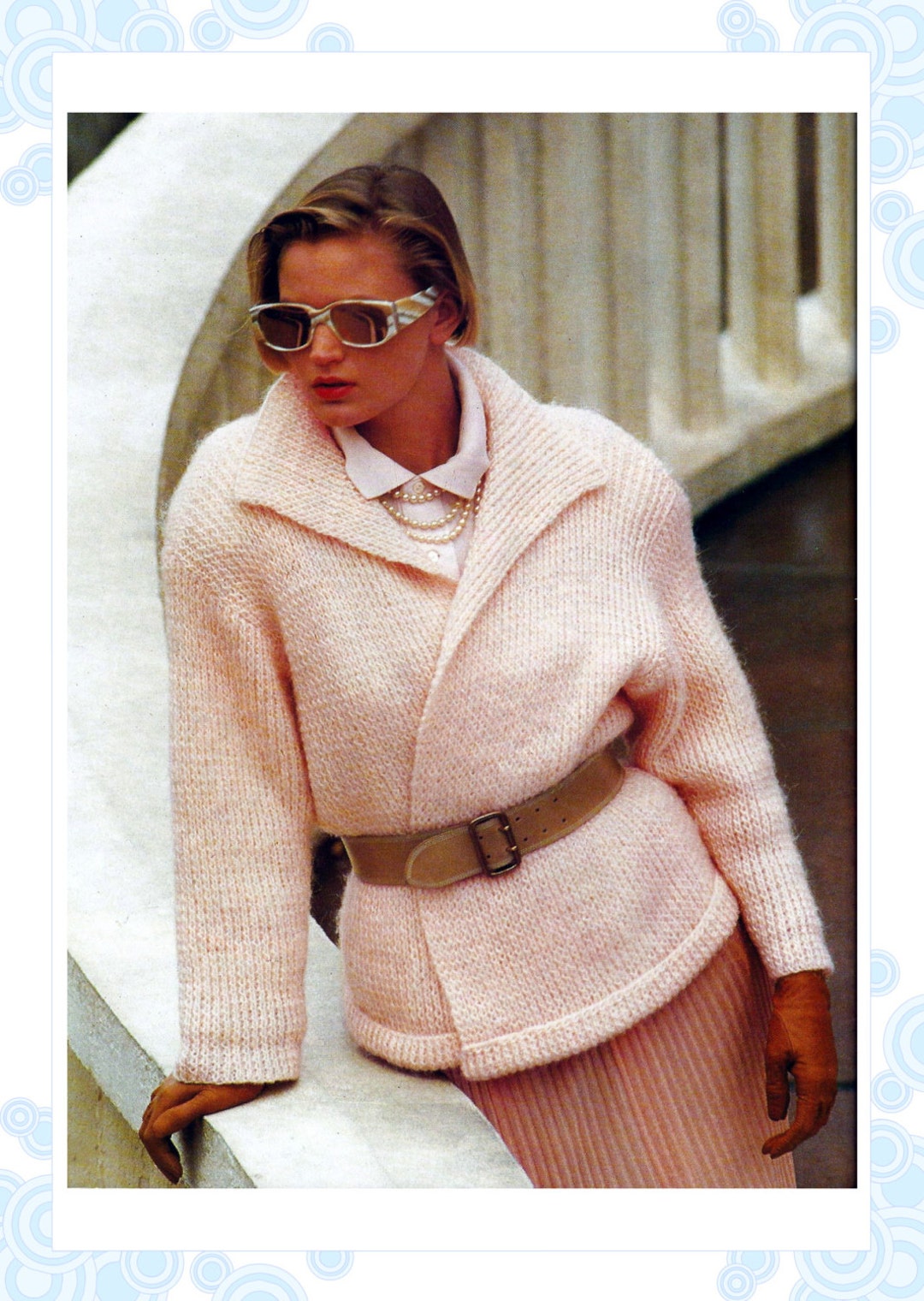 Vintage Knitting Pattern Wrap Sweater Jacket Pattern 80s Etsy