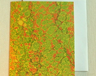 Note Card PC018 Printed Marbled Design from Brooklyn Marbling