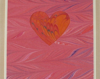 SHC104  Heart card of deep rich red shows the depth of your love!