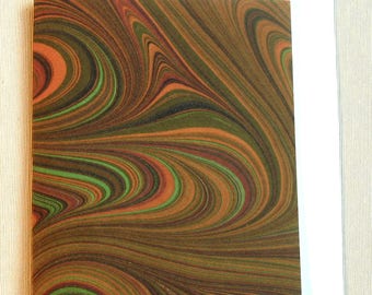 Note Card PC004 Printed Marbled Design from Brooklyn Marbling