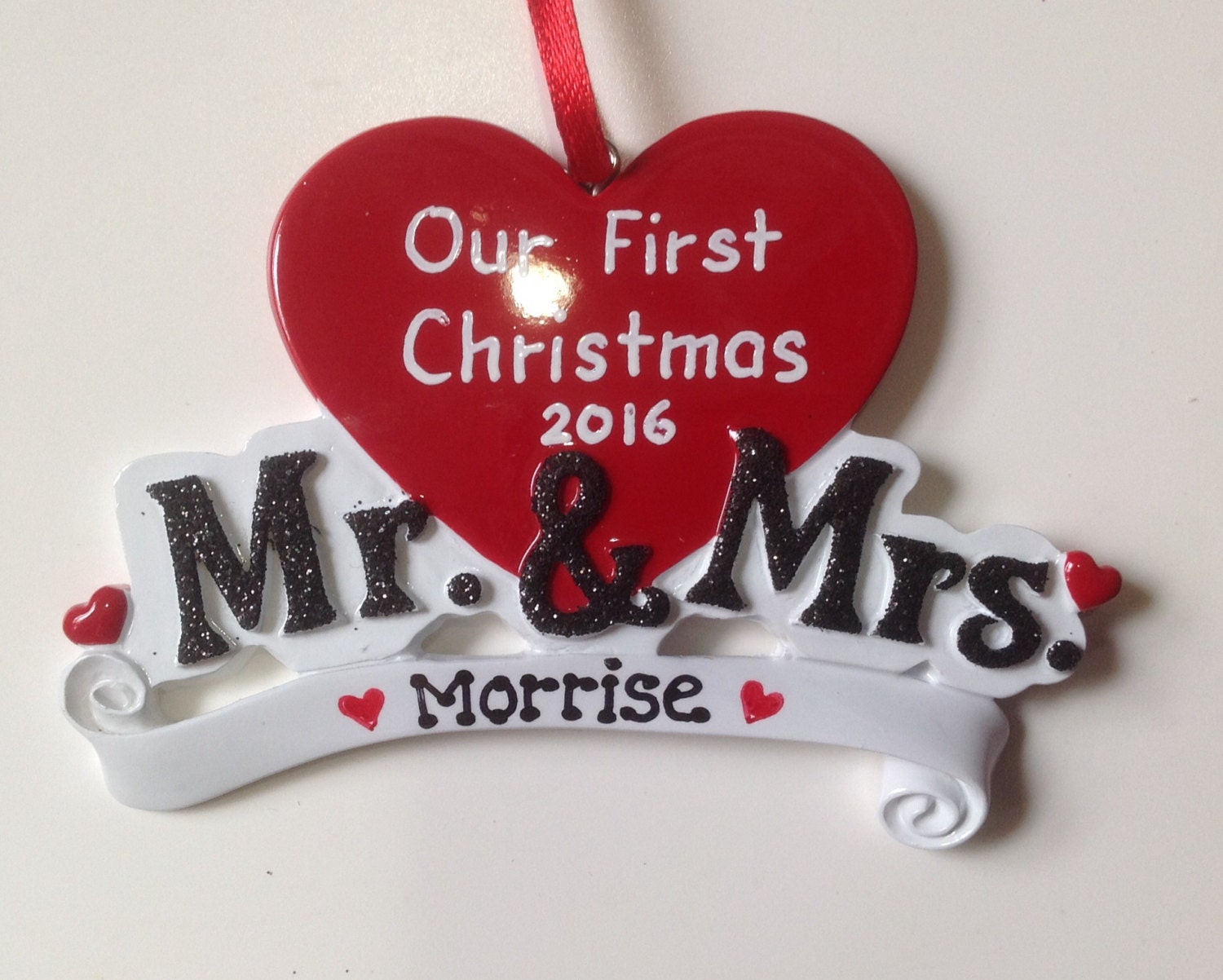 Mr. and Mrs. Personalized Ornament Newlyweds First Married Etsy Singapore