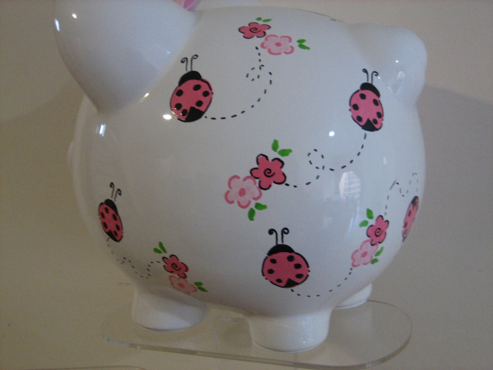 Personalized Large Piggy Bank Lady Bugs Newborns Girls Etsy