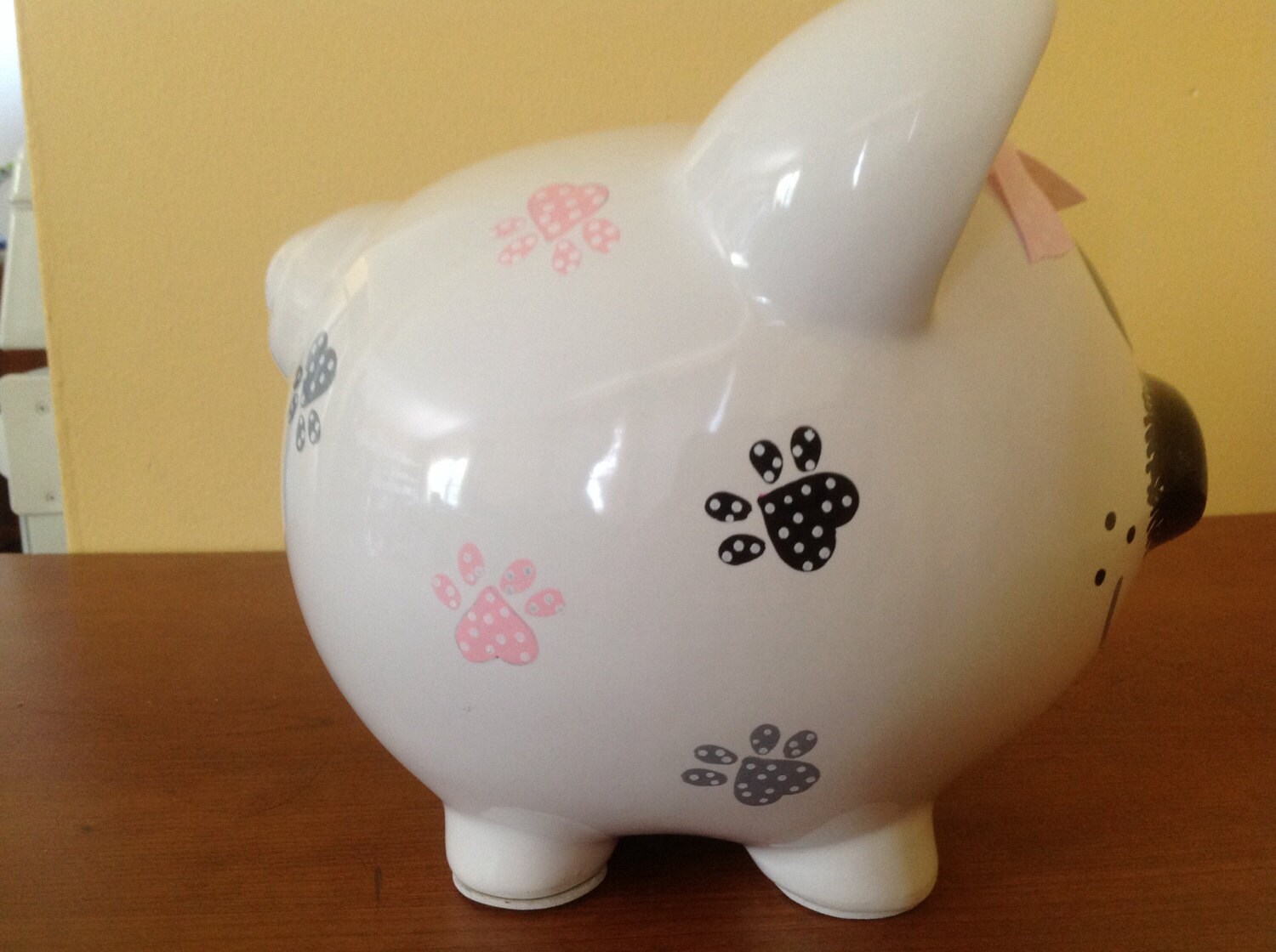 Personalized Large Piggy Bank Puppy Dog Paw Prints for Girls Etsy