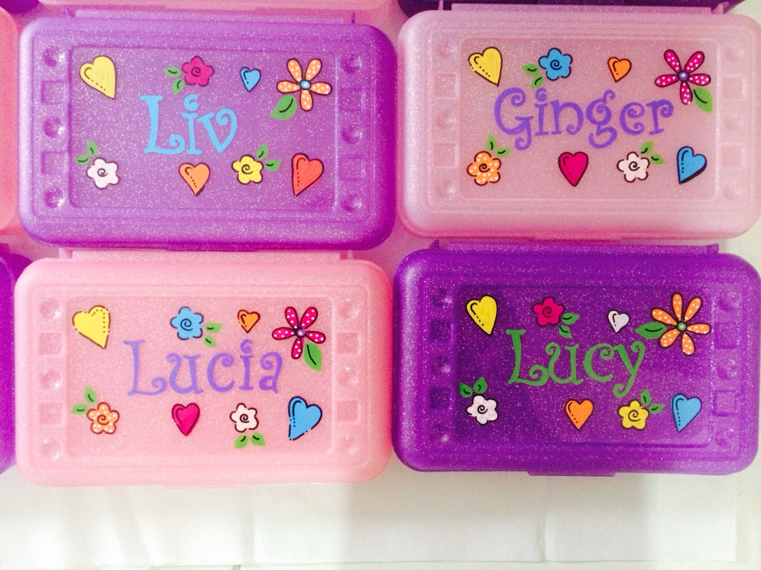 Personalized pencil case art case crayon box perfect kids Etsy