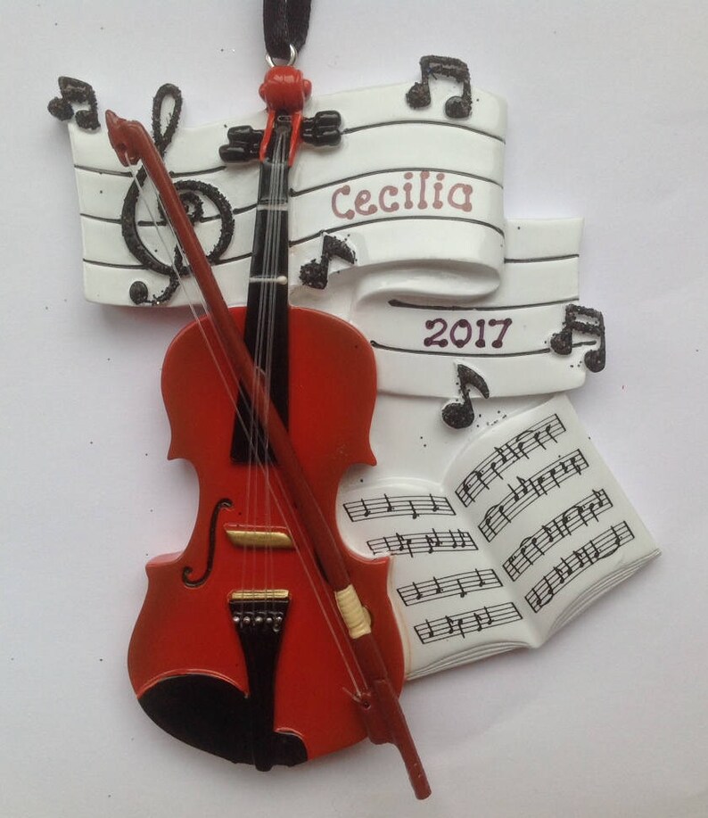Composer Gift- Free personalization Personalized Orchestra Christmas Ornament Musicians Artist Violin Music Teacher