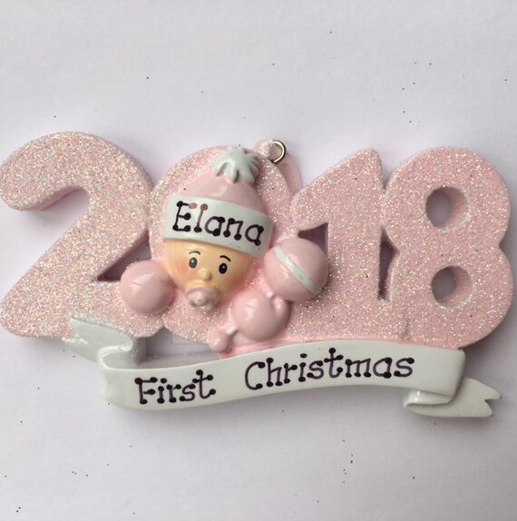 baby girl first christmas ornament 2018