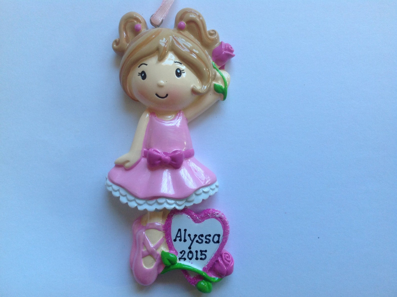personalized christmas ornament ballet shoes princess ballerina, dance teacher, dance recital, first christmas
