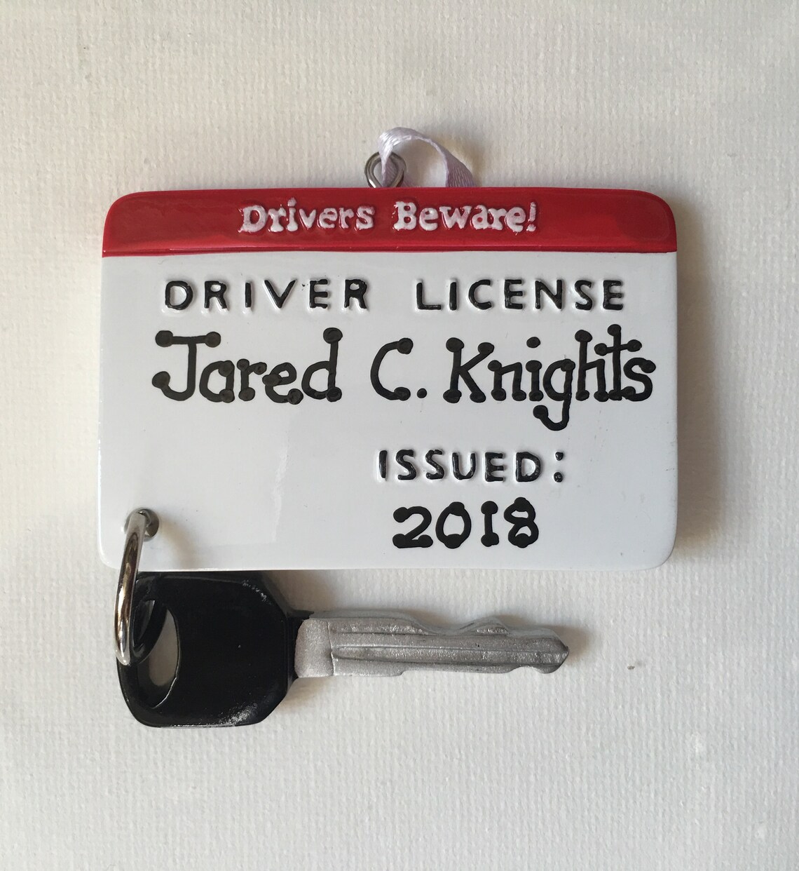 Personalized Christmas Ornament Driver License With Car Key Etsy