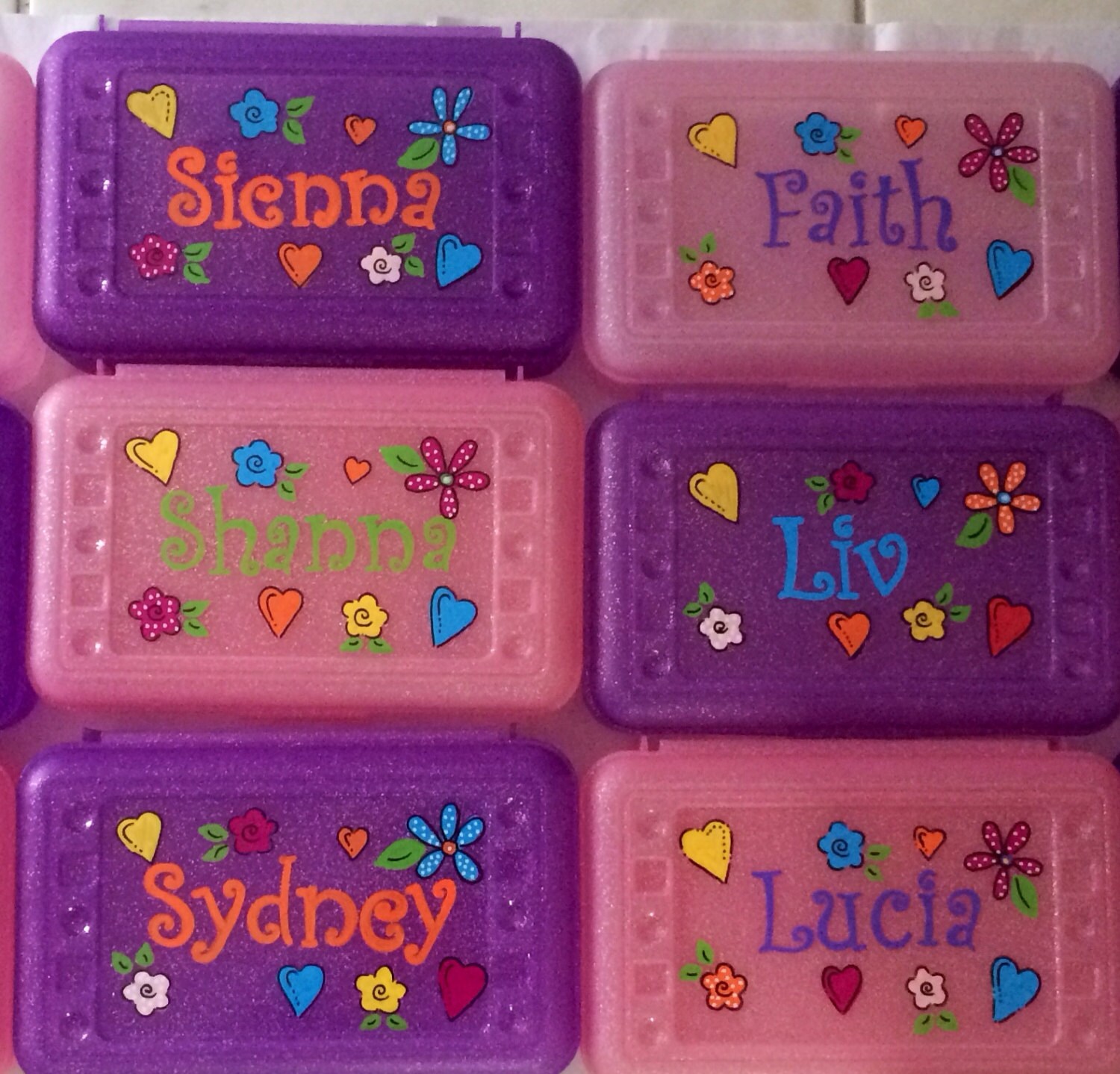 Personalized pencil case art case crayon box perfect kids Etsy