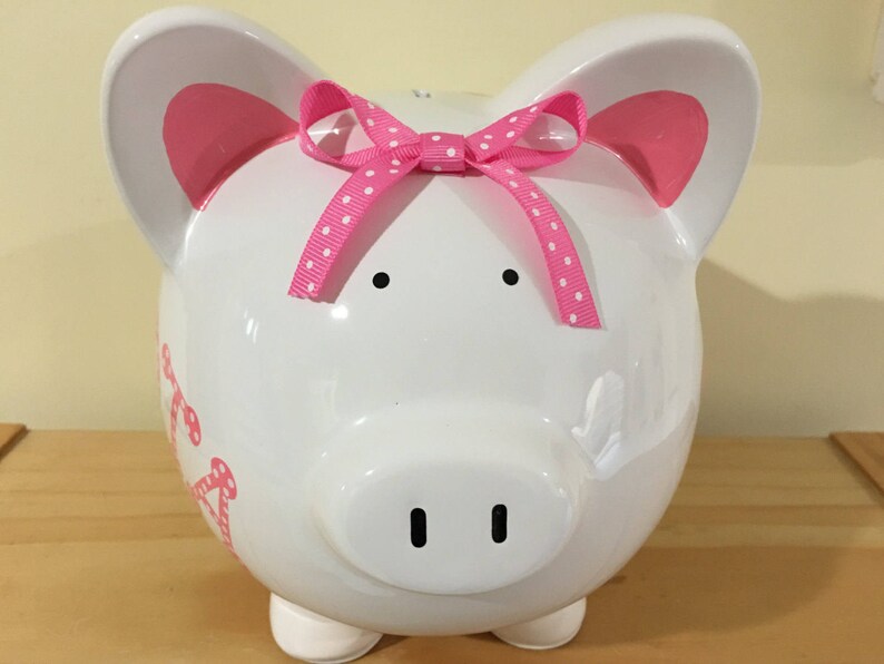 Personalized Super Jumbo Piggy Bank Disney Minnie Mouse Etsy