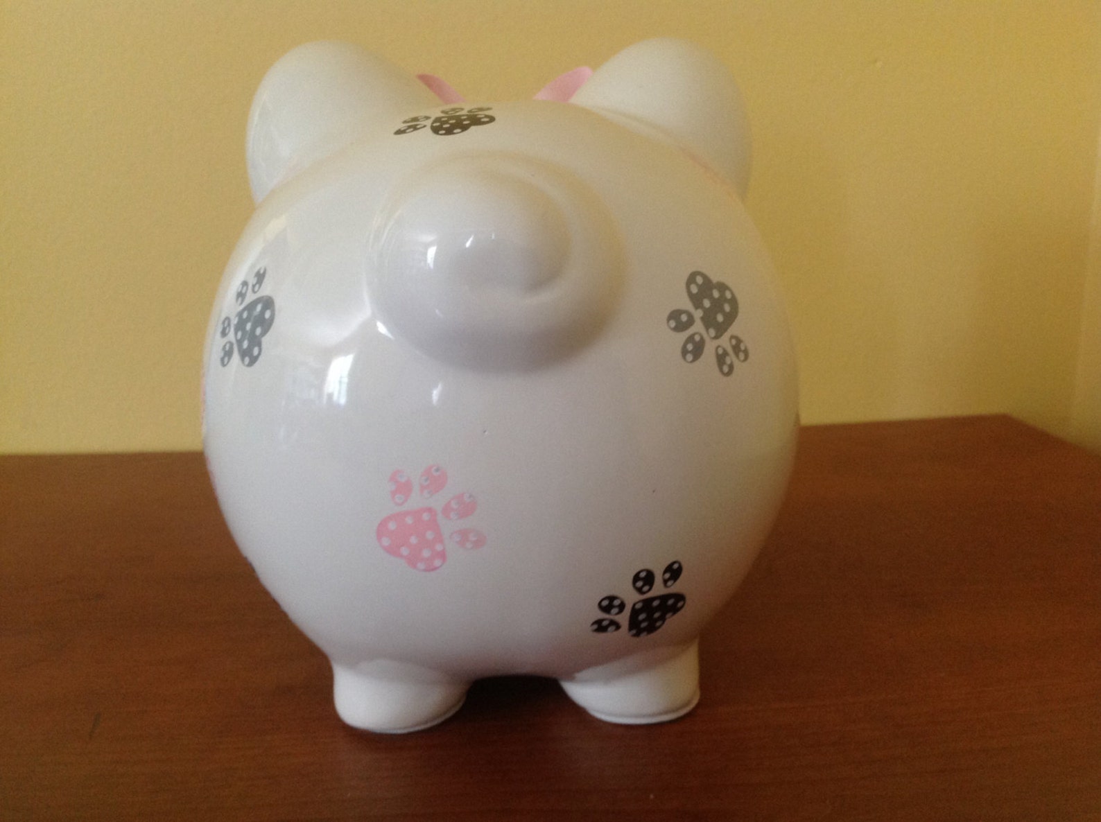 Personalized Large Piggy Bank Puppy Dog Paw Prints for Girls Etsy