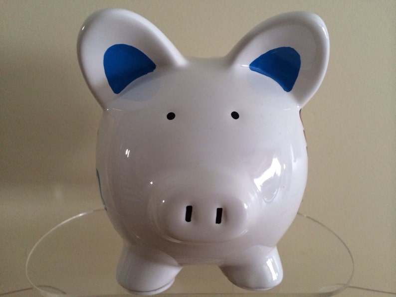Personalized Curious Piggy Bank newborns Boys Etsy