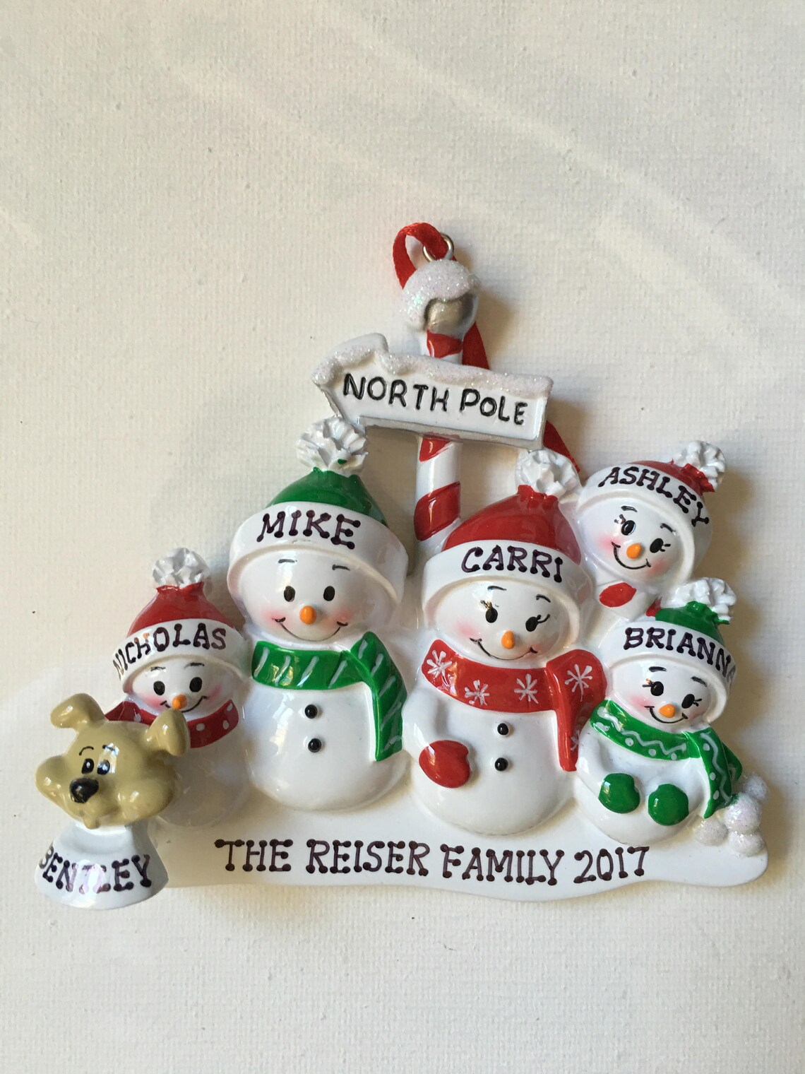 Personalized Christmas Family Ornaments Snowman Northpole | Etsy