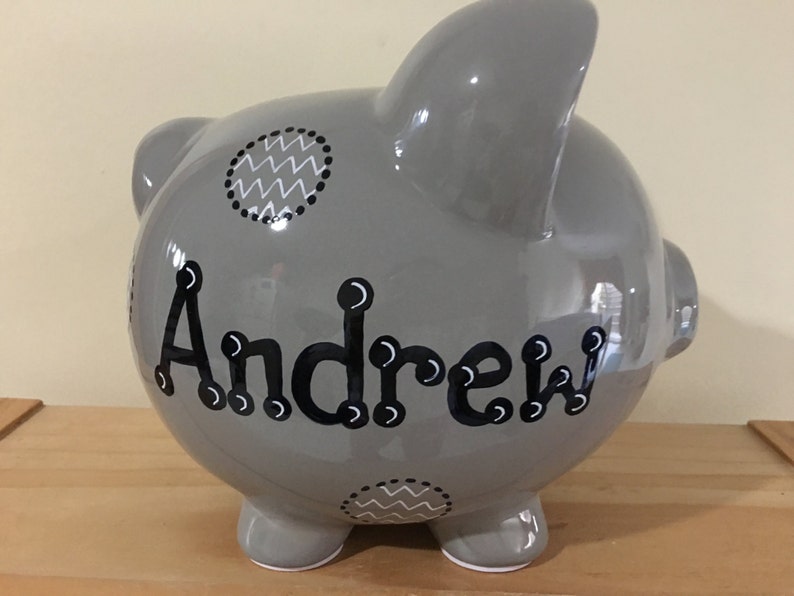 chevron piggy bank