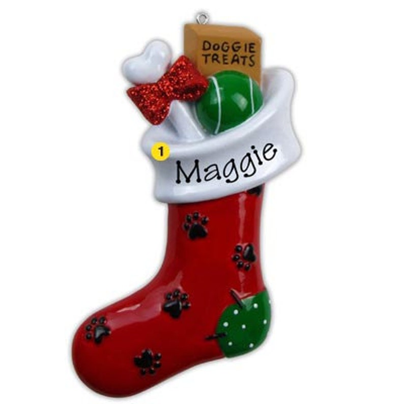 Personalized Christmas Ornaments-Pet Dog Puppy Dog Bone ...