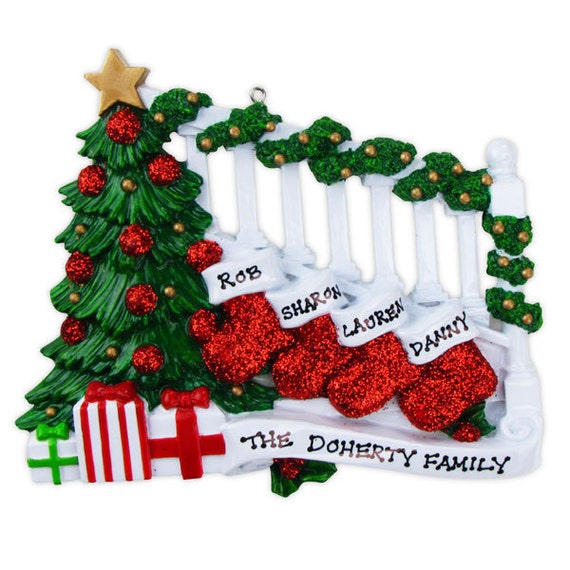 Personalized Christmas Family Stocking Ornamentsfamily of