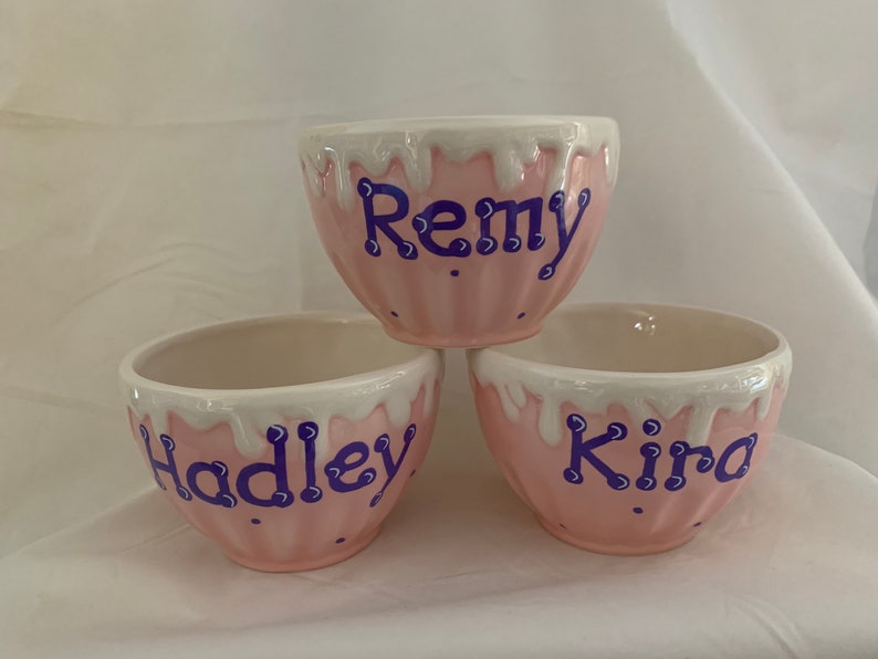 Personalized Ceramic Ice Cream Bowl Cup Kids Party | Etsy
