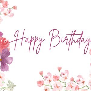 carte d'anniversaire fleur