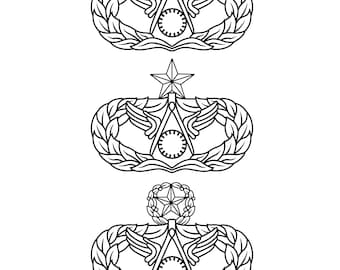 Air Force Civil Engineering Occupational Badge Vector File