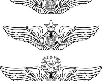 Air Force Enlisted Aircrew Wings Vector File