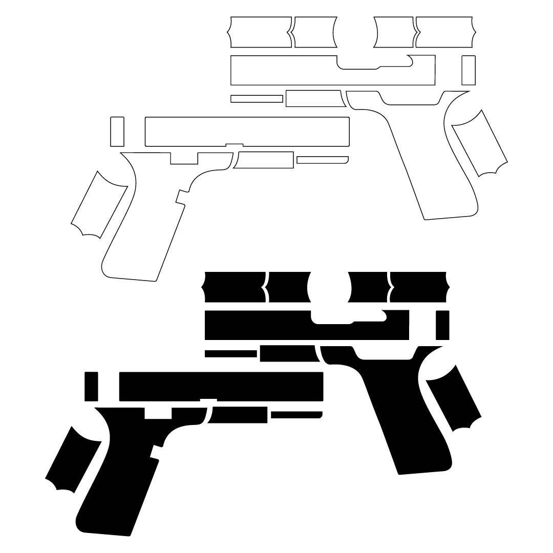 GLOCK 17 GUN Blank Template File for Laser Engraving Ezcad 2 and ...