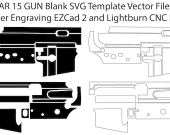 AR-15 Blank Template File for  Laser Engraving EZCad 2 and Lightburn CNC Router