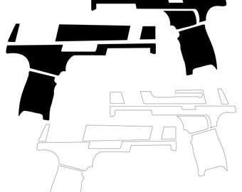 SIG Sauer P365 GUN Blank Template File for  Laser Engraving EZCad 2 and Lightburn CNC Router