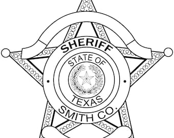 Smith Texas Sheriff SVG Vector file