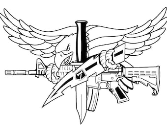 SWAT Eagle Operator Tactical Logo Vector File