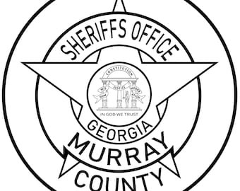 Murray County Sheriff Badge vector file for laser cutting engraving, cnc router, cricut, digital cutting file