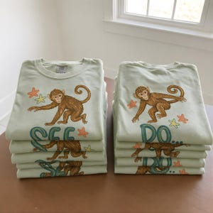 Monkey See PNG, Monkey Do PNG,Trending PNG, Boy Png, Catch Phrase Png, Mommy and Me Png, Twins Png, Boutique Png, Viral Png