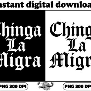 Chinga La Migra Digital Art PNG Bundle, Anti Migra Printable Design Set, Bold Protest Artwork in 3 Styles, Instant Download File