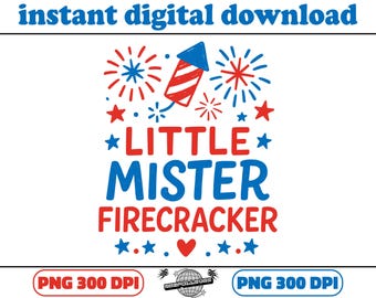 Little Miss Firecracker Png, 4th July Png Kids Toddler, Little Mister Firecracker png, American Girl Boy Png, Kid Shirt png, American Girl