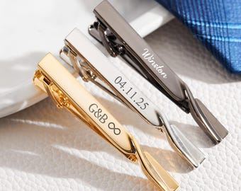 Custom Engraved Best Man Tie Clip,Personalized Tie Bar,Engraved Tie Bar,Tie Clip Gift For Him,Wedding Tie Accessories,Gift For Groomsman
