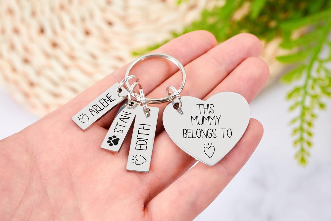 Key Rings Nanny Custom Family Keyring,custom Kids Name Keychain,heart Key Ring for Mum ...