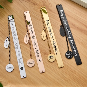 Personalized Engraved Metal Bookmark,Custom Bookmark Tracker,Custom Name Bookmark,Metal Bookmark Gift For Reader,Bookish GiftGraduation Gift