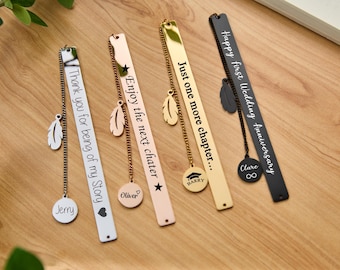 Personalized Engraved Metal Bookmark,Custom Bookmark Tracker,Custom Name Bookmark,Metal Bookmark Gift For Reader,Bookish GiftGraduation Gift