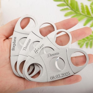 Personalized Engraved Cigar Cutter,Stainless Steel Cigar Cutter,Name Cigar Cutter,Cigars Accessories,Wedding Gift,Groomsmen Gift for Him