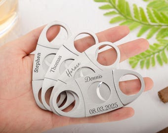 Personalisierter Zigarrenschneider mit Gravur, Edelstahl-Zigarrenschneider, Name-Zigarrenschneider, Zigarrenzubehör, Hochzeitsgeschenk, Trauzeugen Geschenk für Ihn