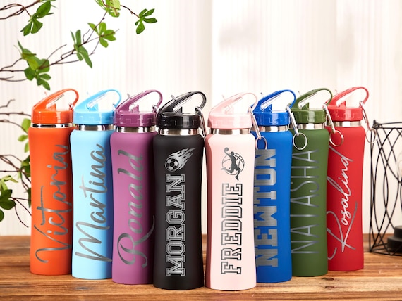 Personalized Sport Water Bottle,Engraved Name Water Bottle,Insulated Water Bottle,Stainless Steel Bottle,Groomsmen's Insulated Water Bottle