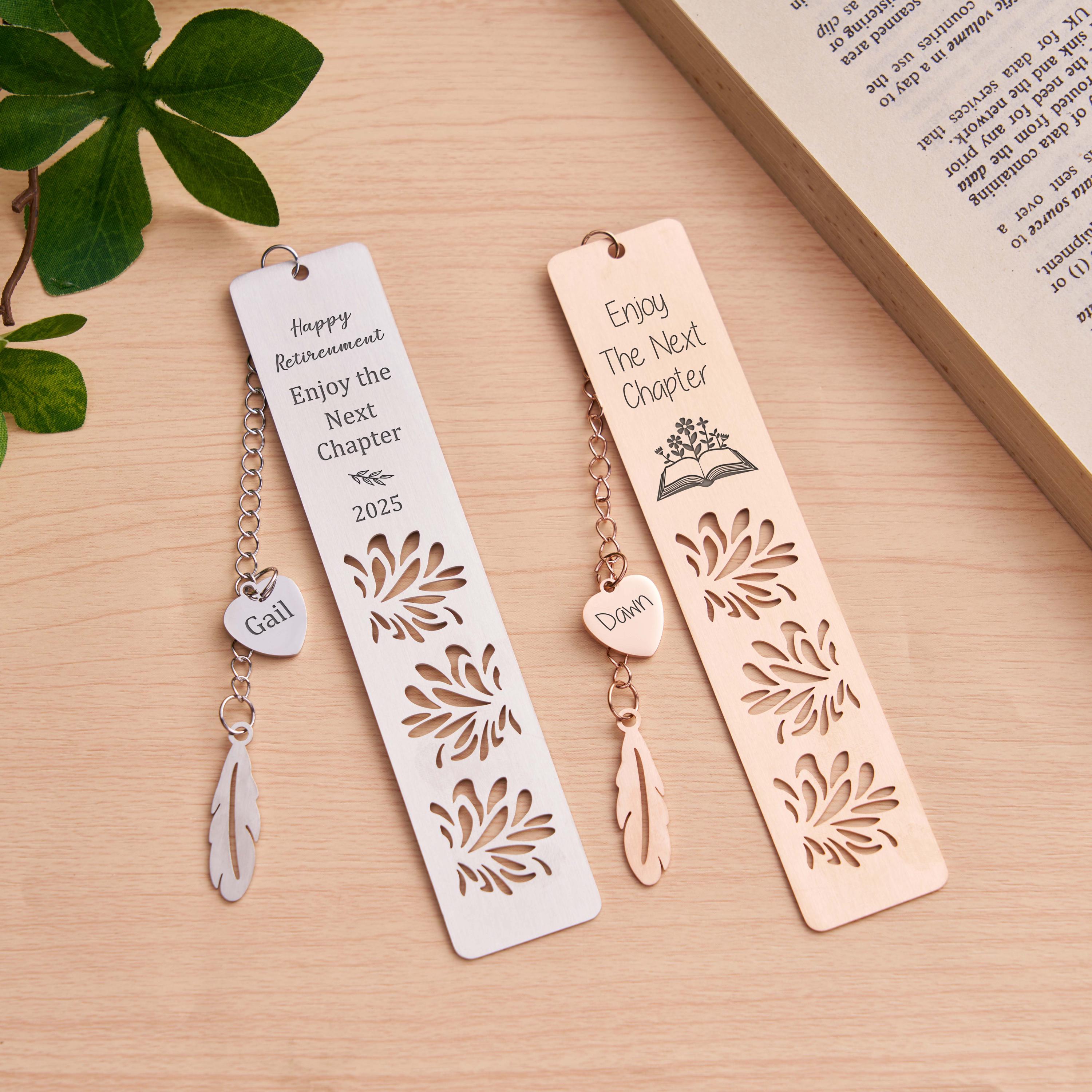 Segnalibro Metallo Per Collega - Regalo Compleanno/Natale Con Scatola 13x2.6 Cm - Foto 4